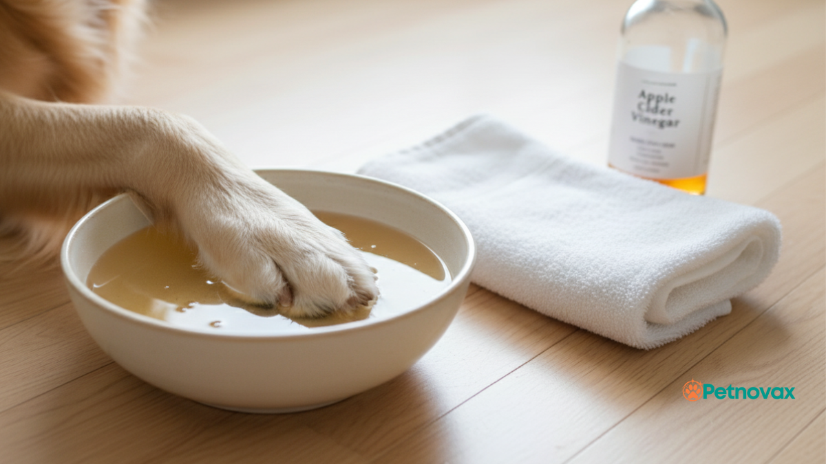 apple cider vinegar paw soak